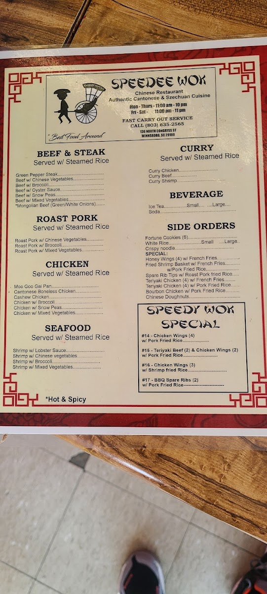 Menu Speedee Wok Chinese Restaurant-2