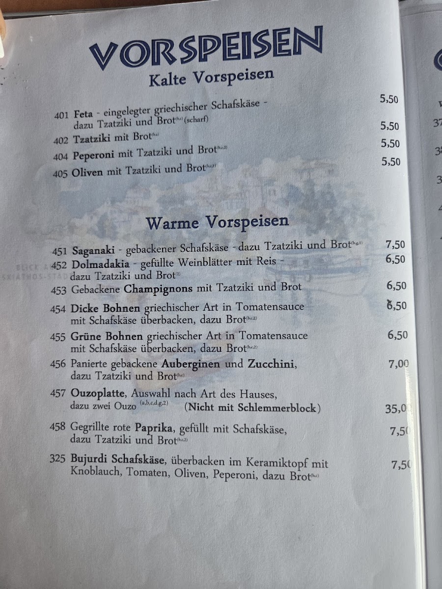Menu Speisegaststätte Naheblick El Greco-1