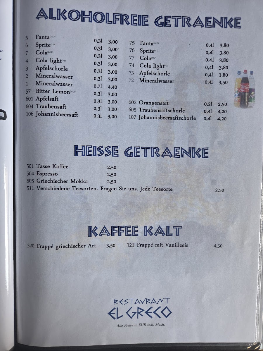 Menu Speisegaststätte Naheblick El Greco-2