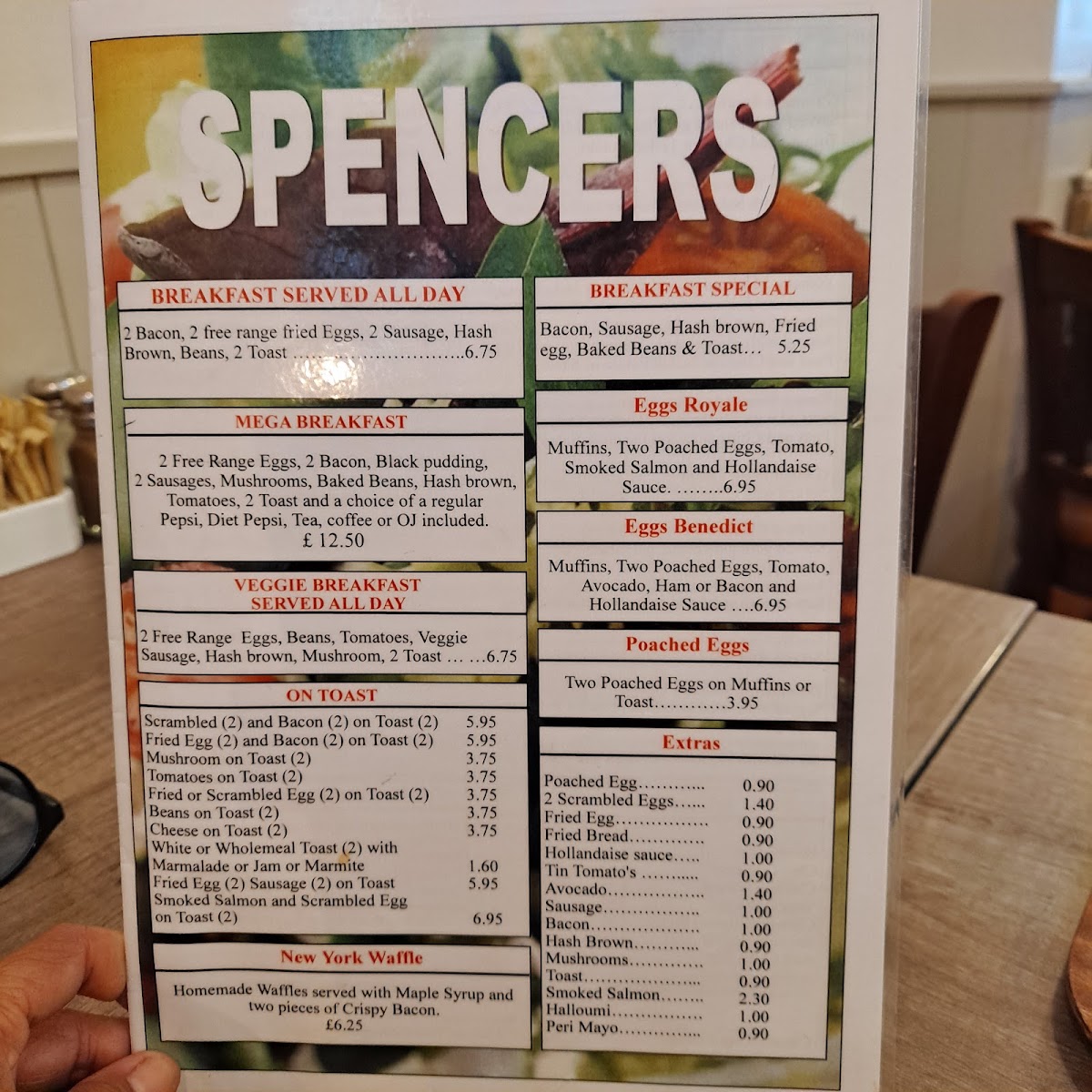Menu Spencer's Cafe - Cheltenham-5