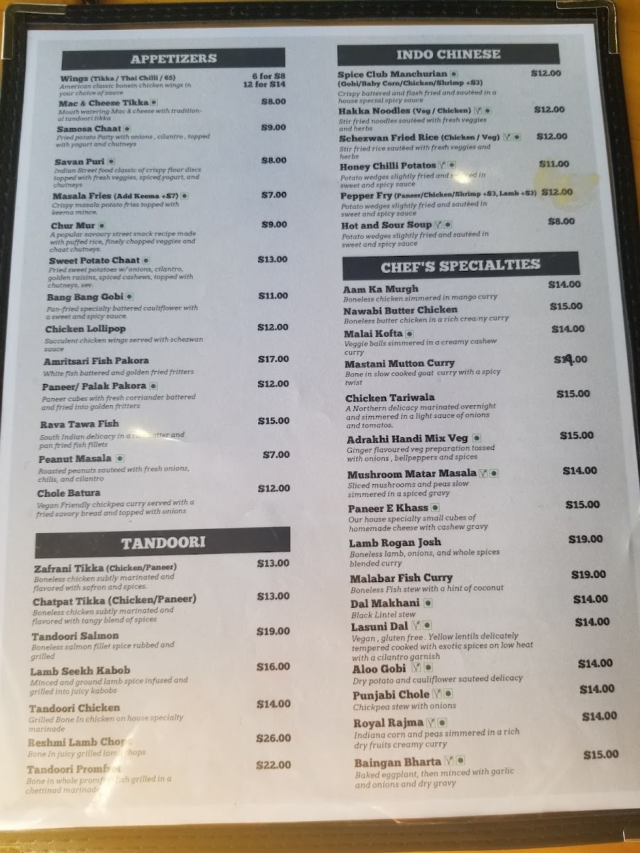 Menu Spice Club-5