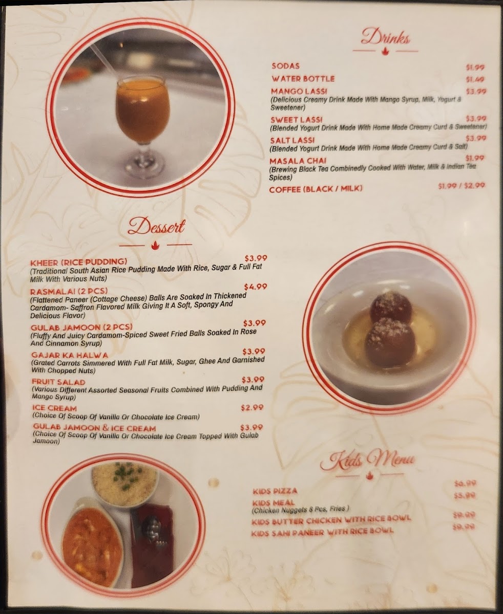 Menu Spice Creations Indian And Nepalese Restaurant-9