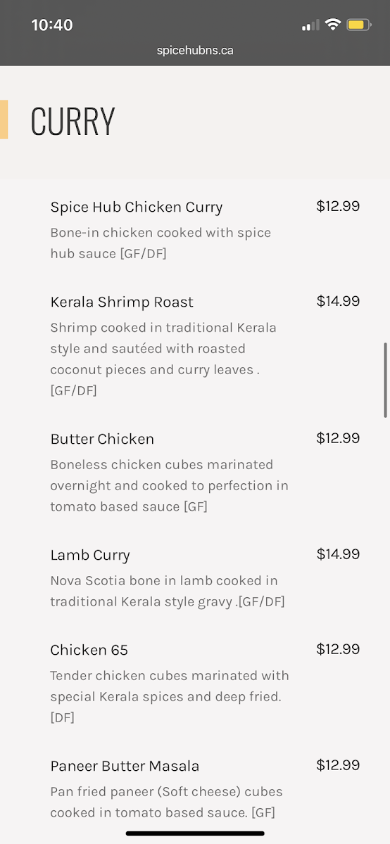 Menu Spice Hub Indian Kitchen-5