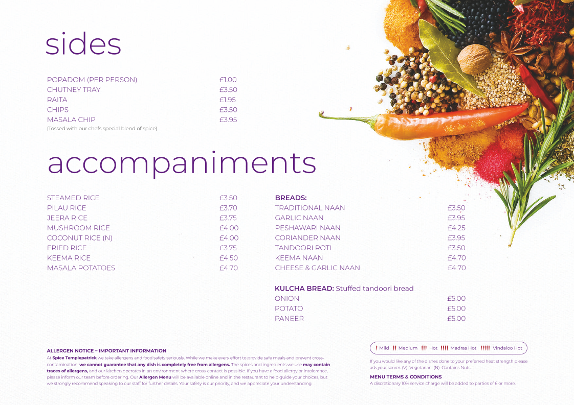 Menu Spice Templepatrick-4