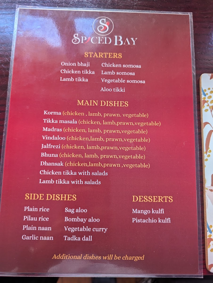 Menu Spiced Bay Indian & Bangladeshi Restaurant-6