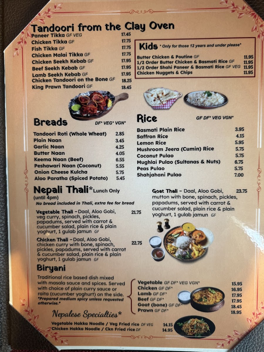 Menu Spices Indian & Nepalese Restaurant Seton-3