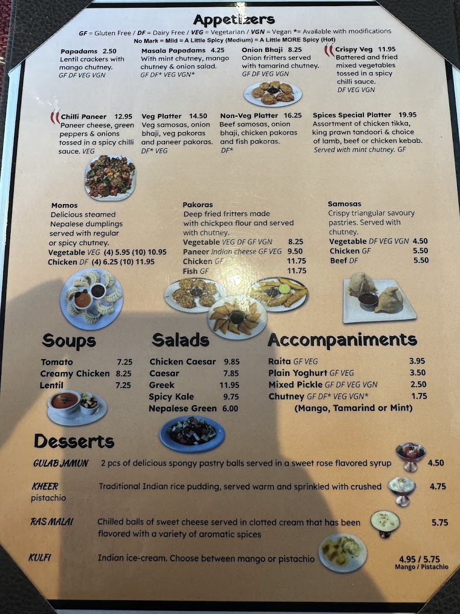 Menu Spices Indian & Nepalese Restaurant Seton-5