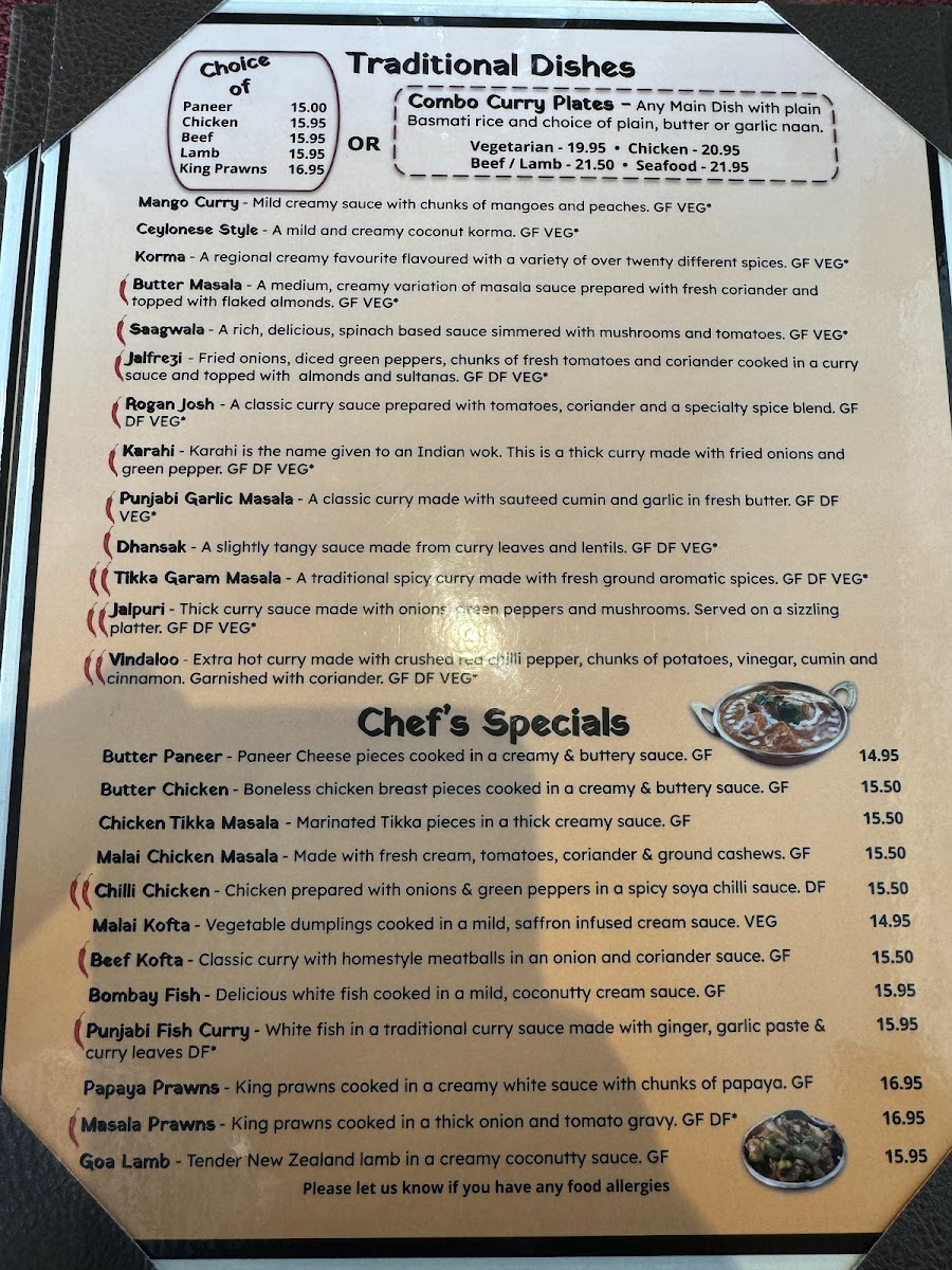 Menu Spices Indian & Nepalese Restaurant Seton-7