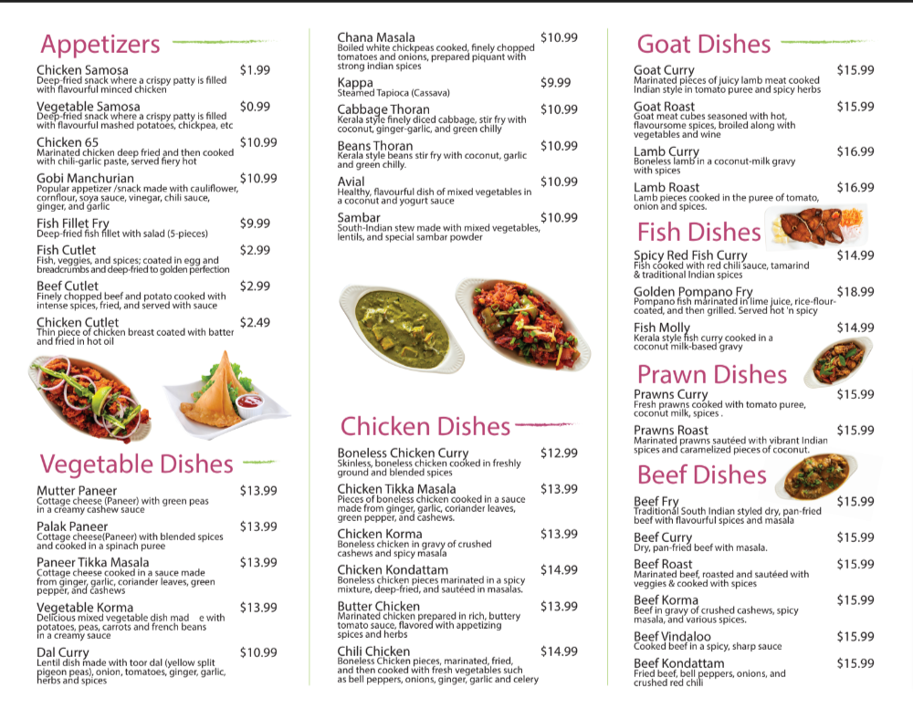 Menu Spices Of India Kitchen - Restaurant & Catering-1
