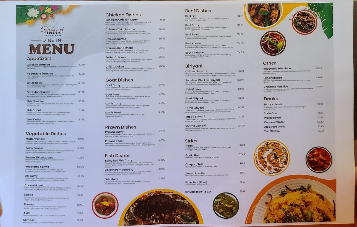 Menu Spices Of India Kitchen - Restaurant & Catering-10