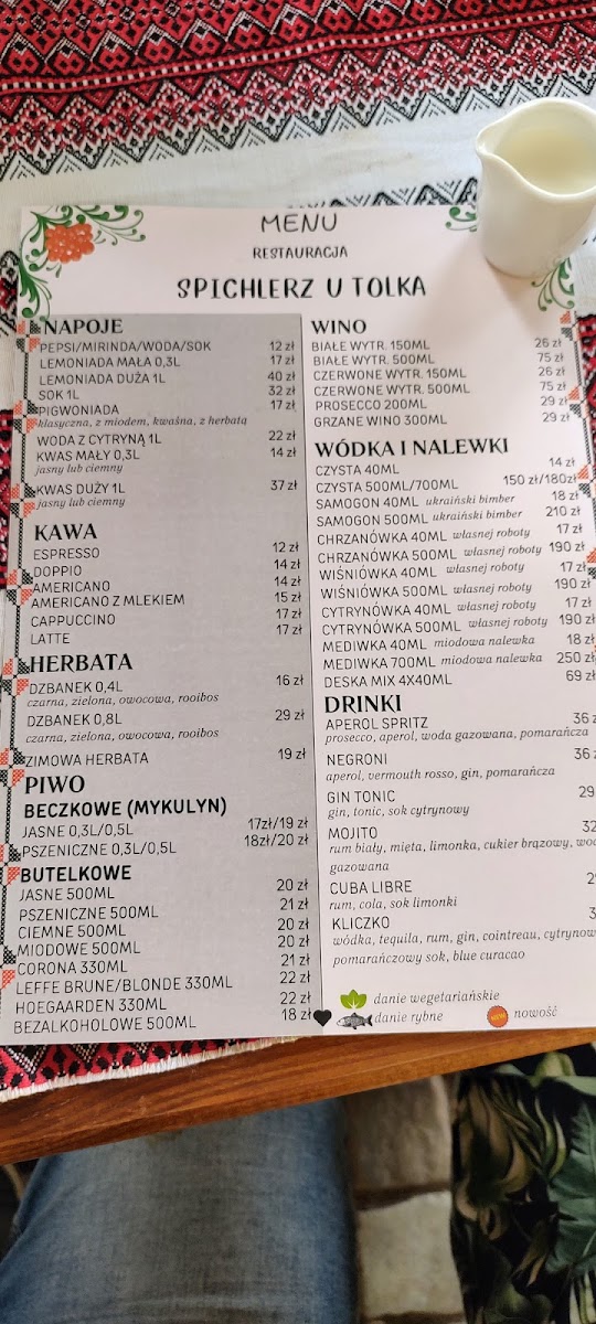 Menu 'spichlerz U Tolka' - Restauracja Prawdziwej Kuchni-10