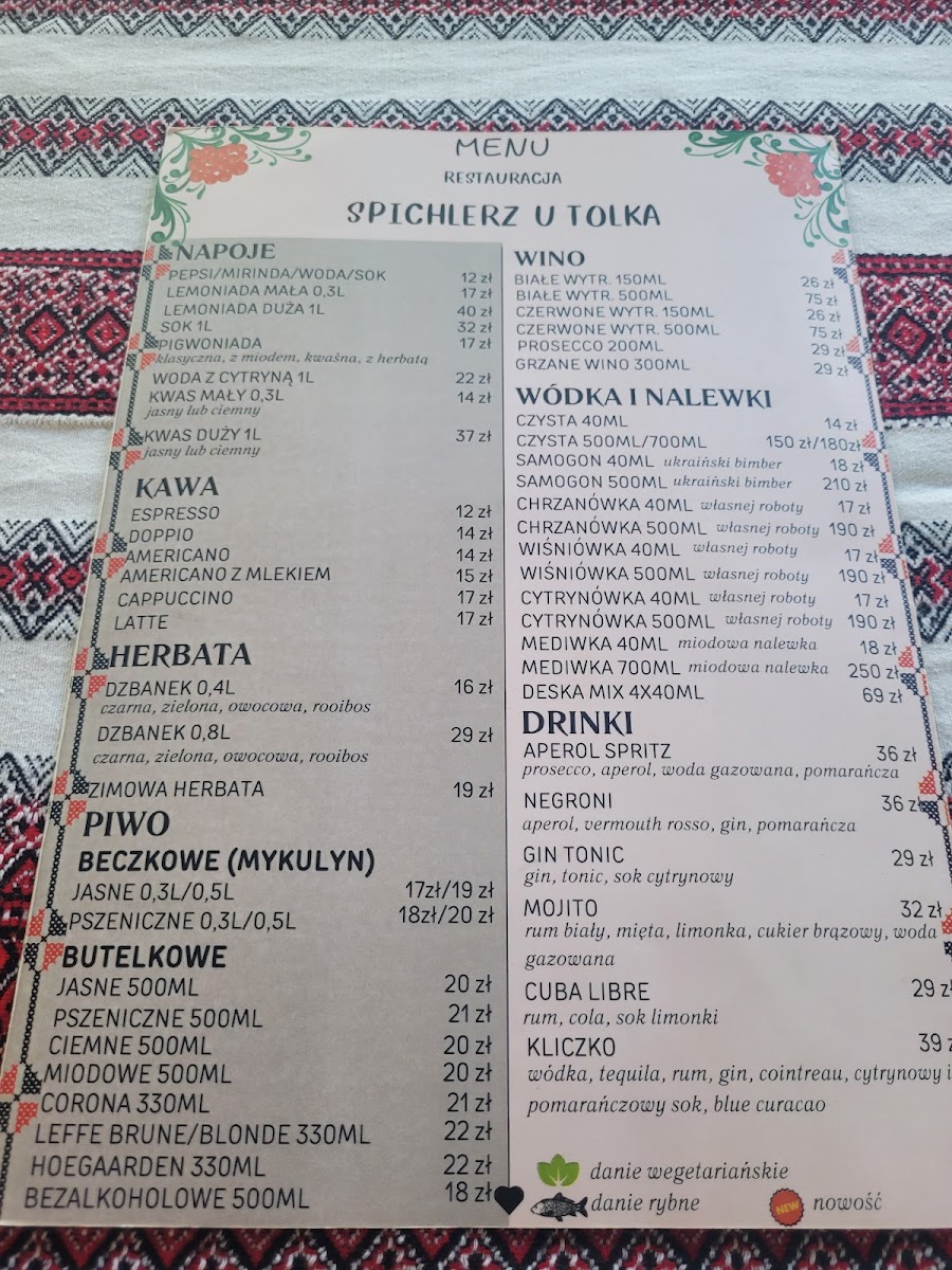 Menu 'spichlerz U Tolka' - Restauracja Prawdziwej Kuchni-5