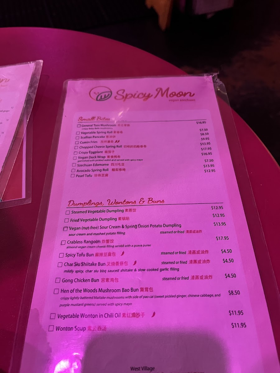 Menu Spicy Moon East Village-8