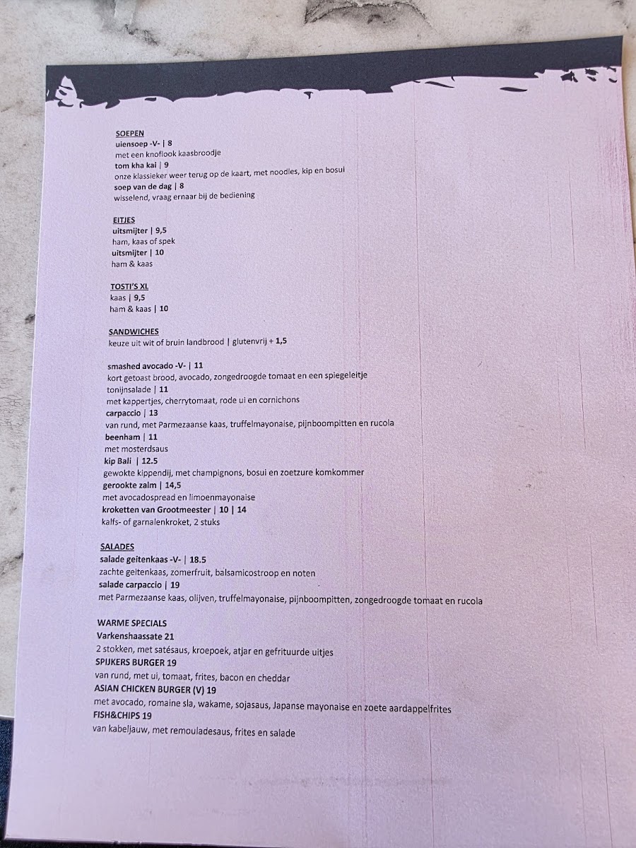 Menu Spijkers Ijmuiden-1
