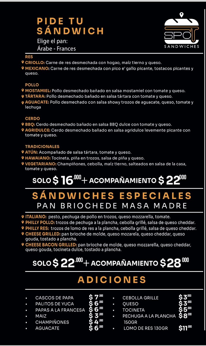 Menu Spot Sandwiches-1