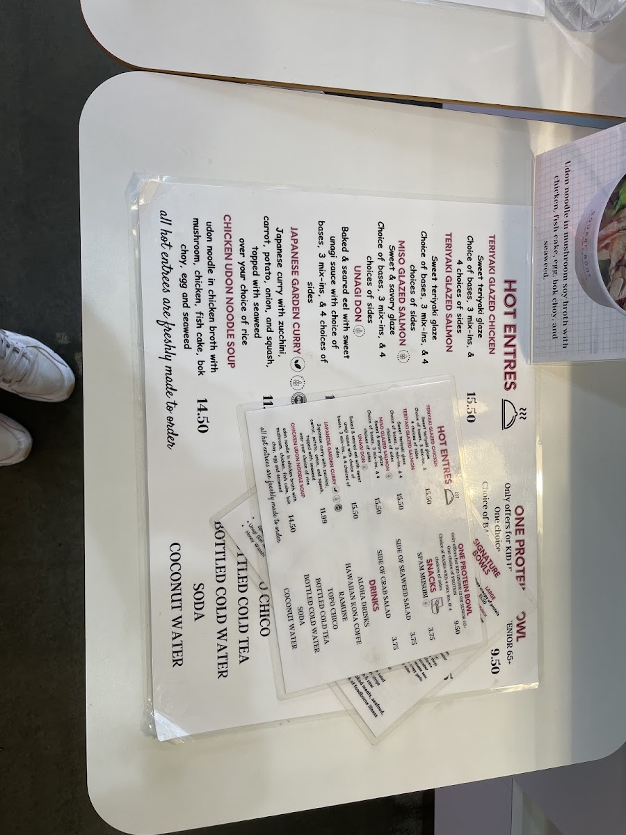 Menu Square Root Poké-7