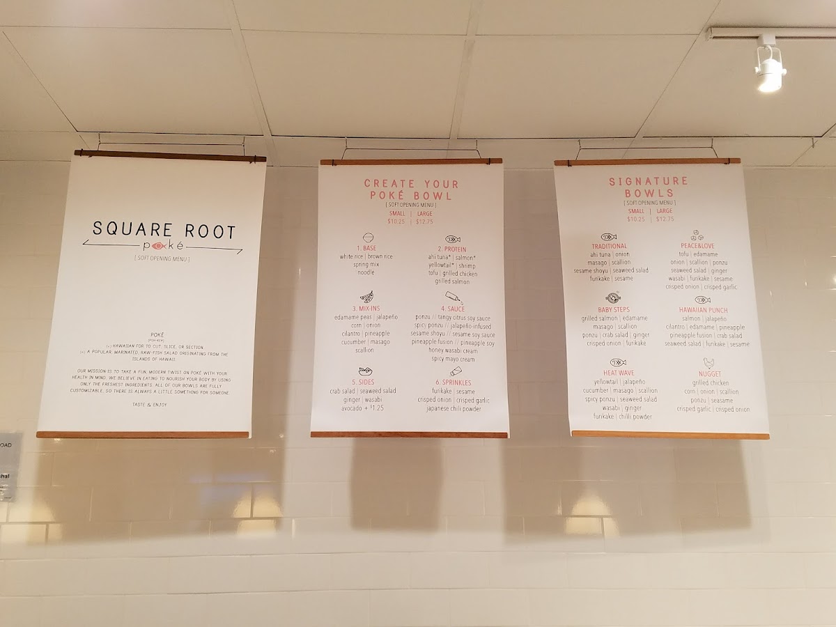 Menu Square Root Poké-9