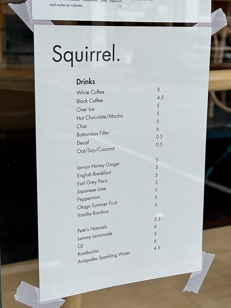 Menu Squirrel Nz-7