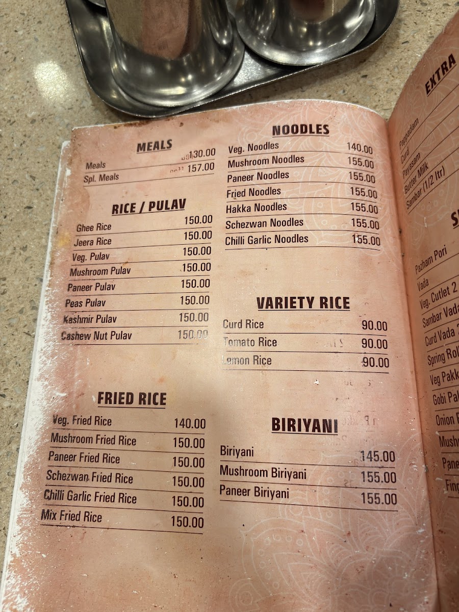 Menu Sri Mu Saravana Bhavan-4