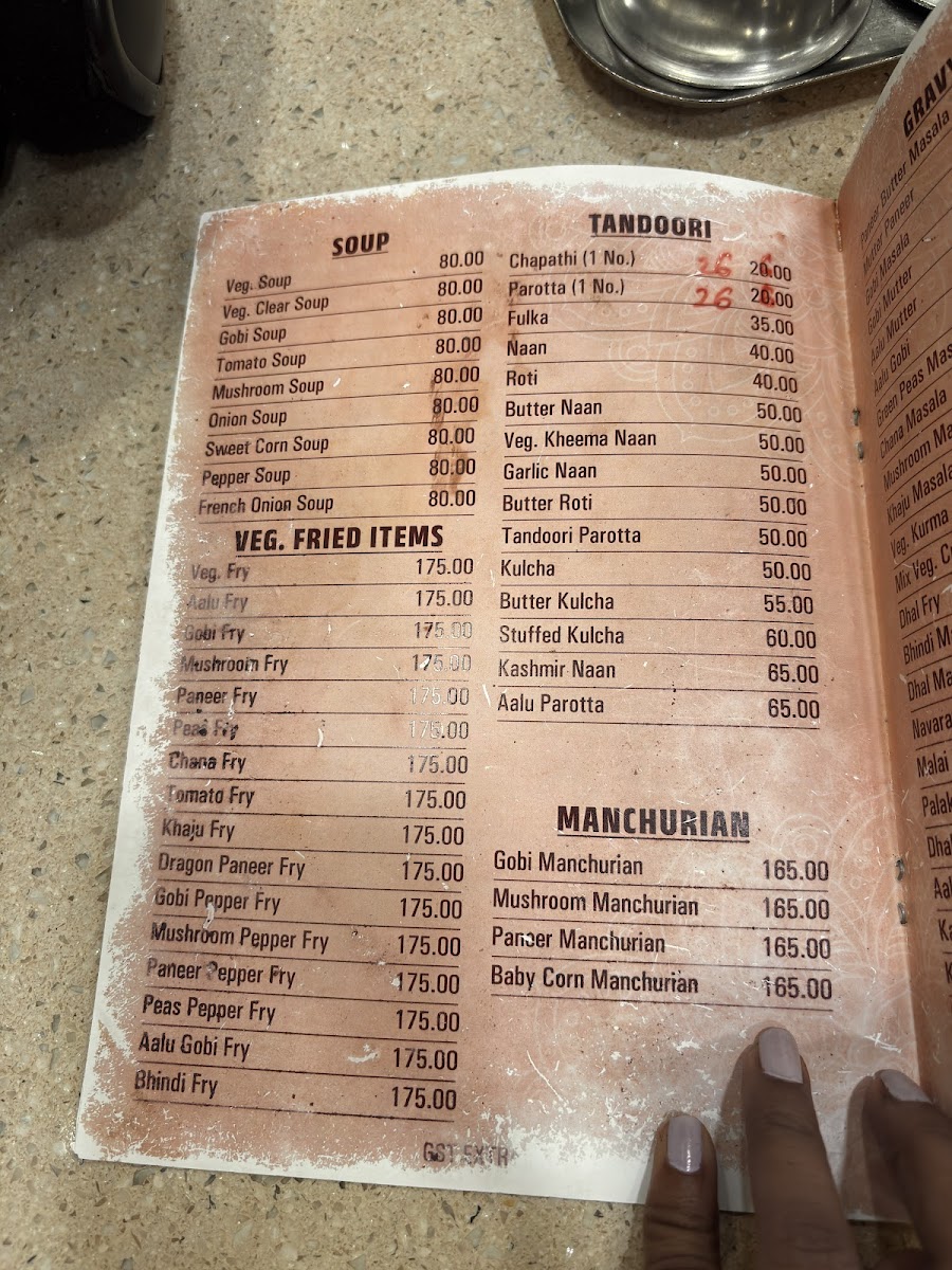 Menu Sri Mu Saravana Bhavan-5