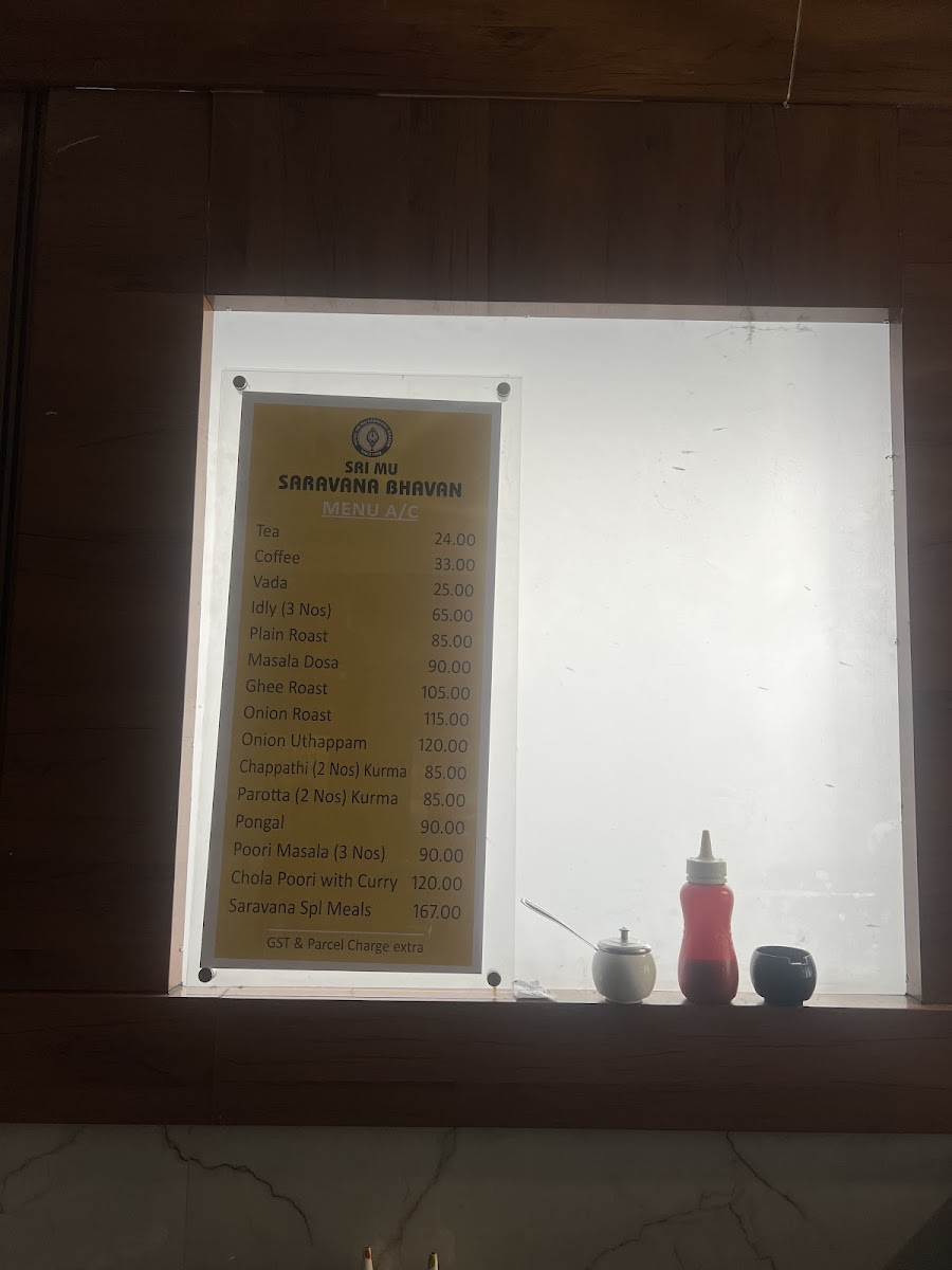 Menu Sri Mu Saravana Bhavan-9