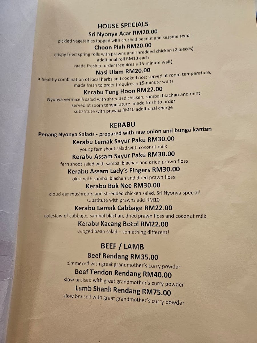 Menu Sri Nyonya Restaurant-1