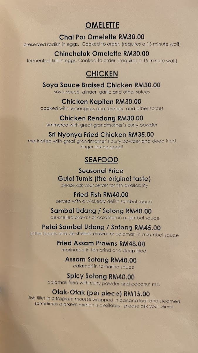 Menu Sri Nyonya Restaurant-8