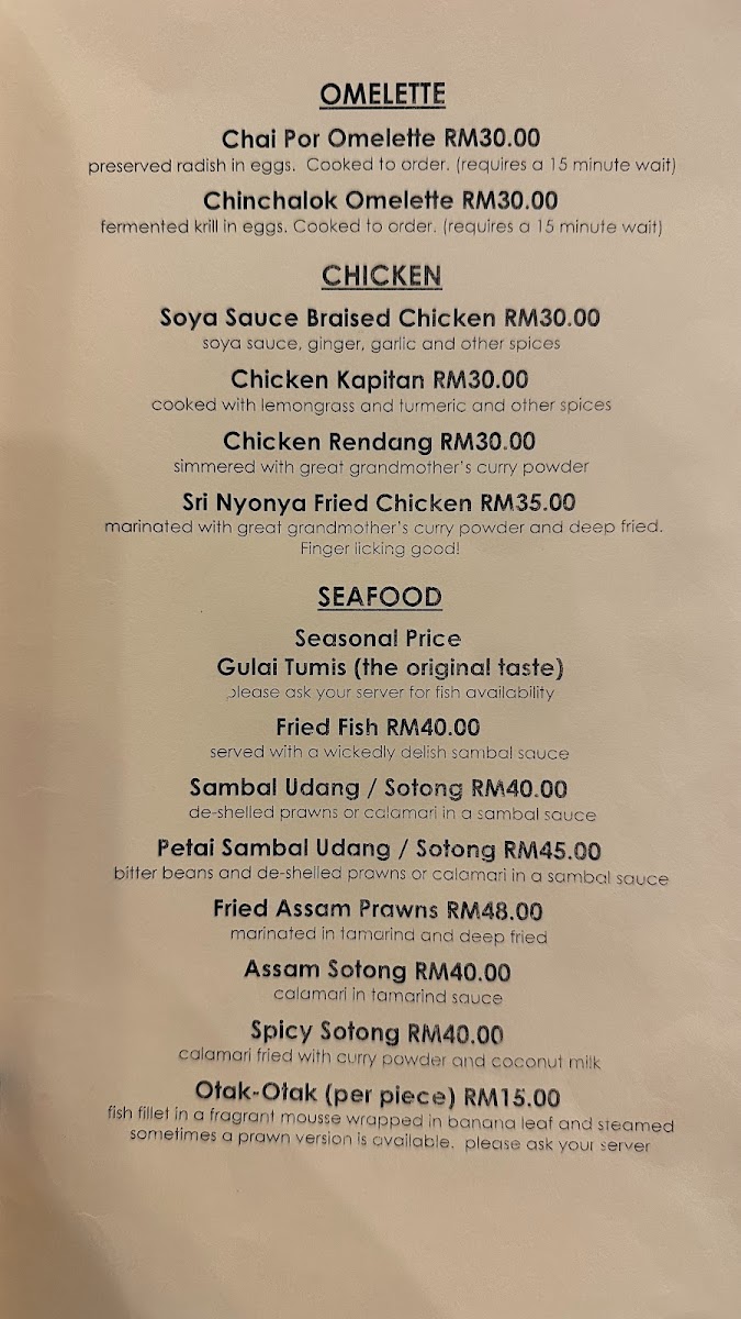 Menu Sri Nyonya Restaurant-9