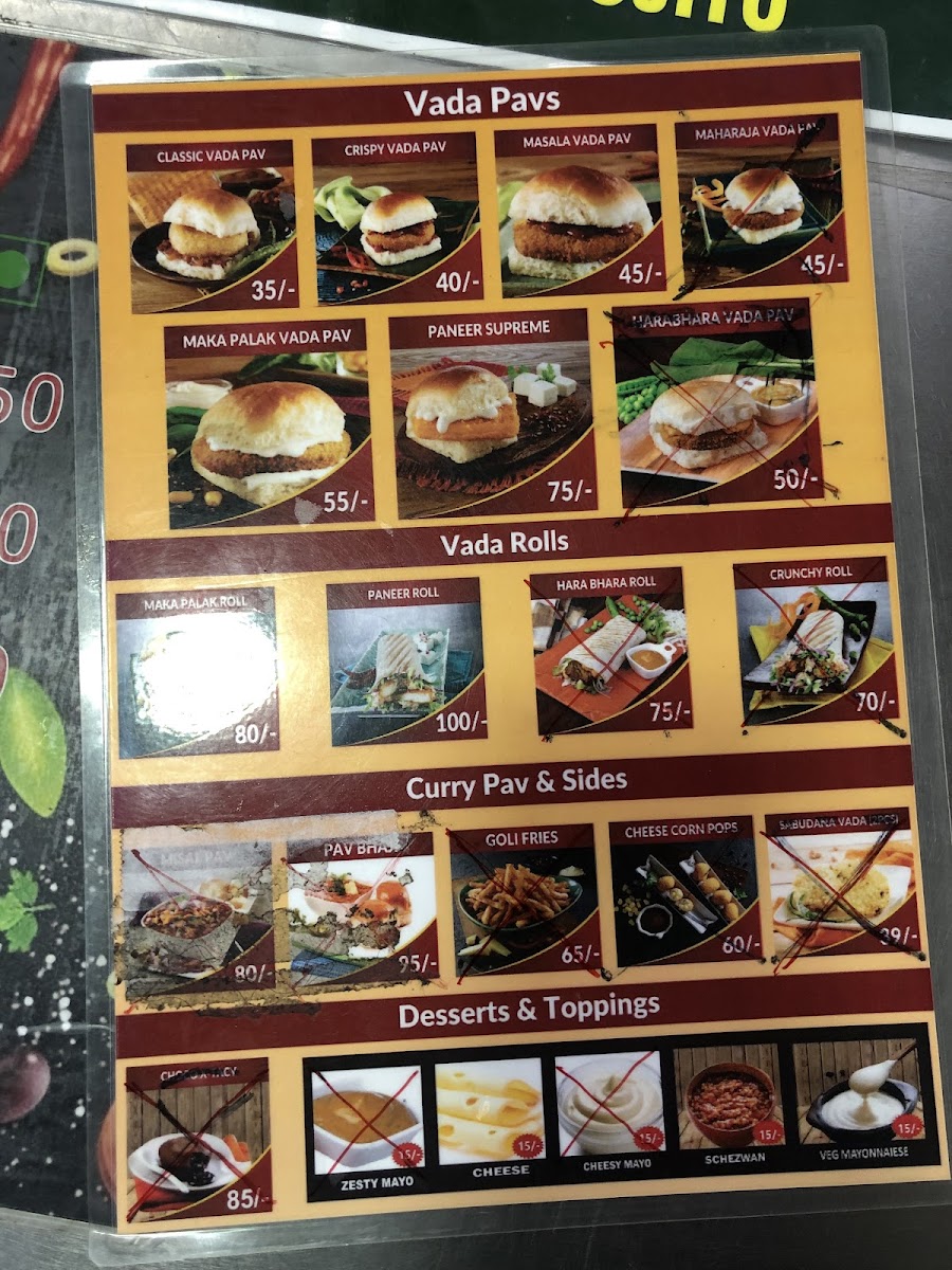 Menu Sri Sai Foods ( Goli Vada Pav + Karnataka Bhel House )-3