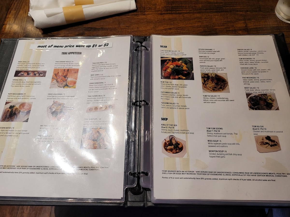 Menu Srithai: Thai Kitchen & Sushi Bar-10