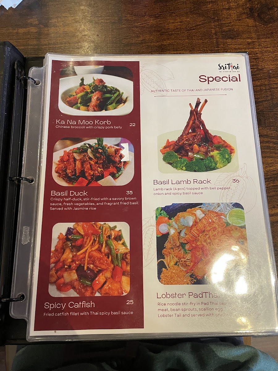 Menu Srithai: Thai Kitchen & Sushi Bar-2