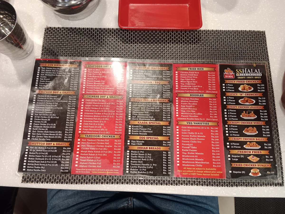 Menu Ss Hyderabad Biryani Coimbatore-9