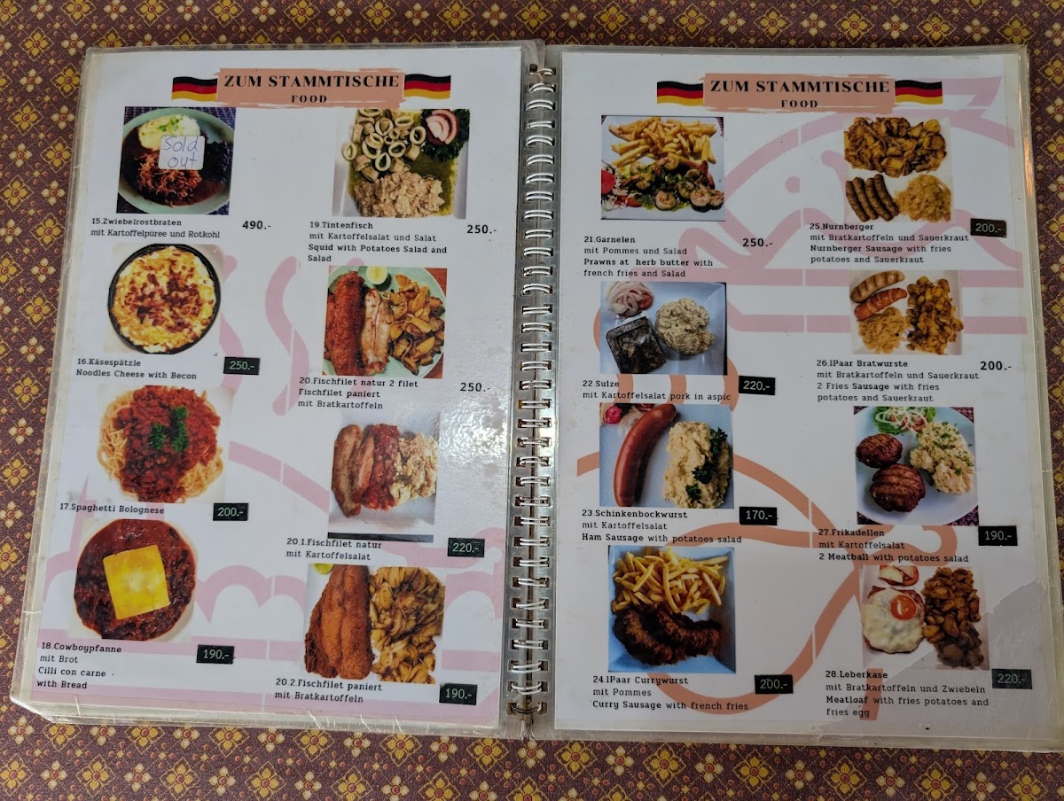 Menu Stammtisch German Food Restaurant-1