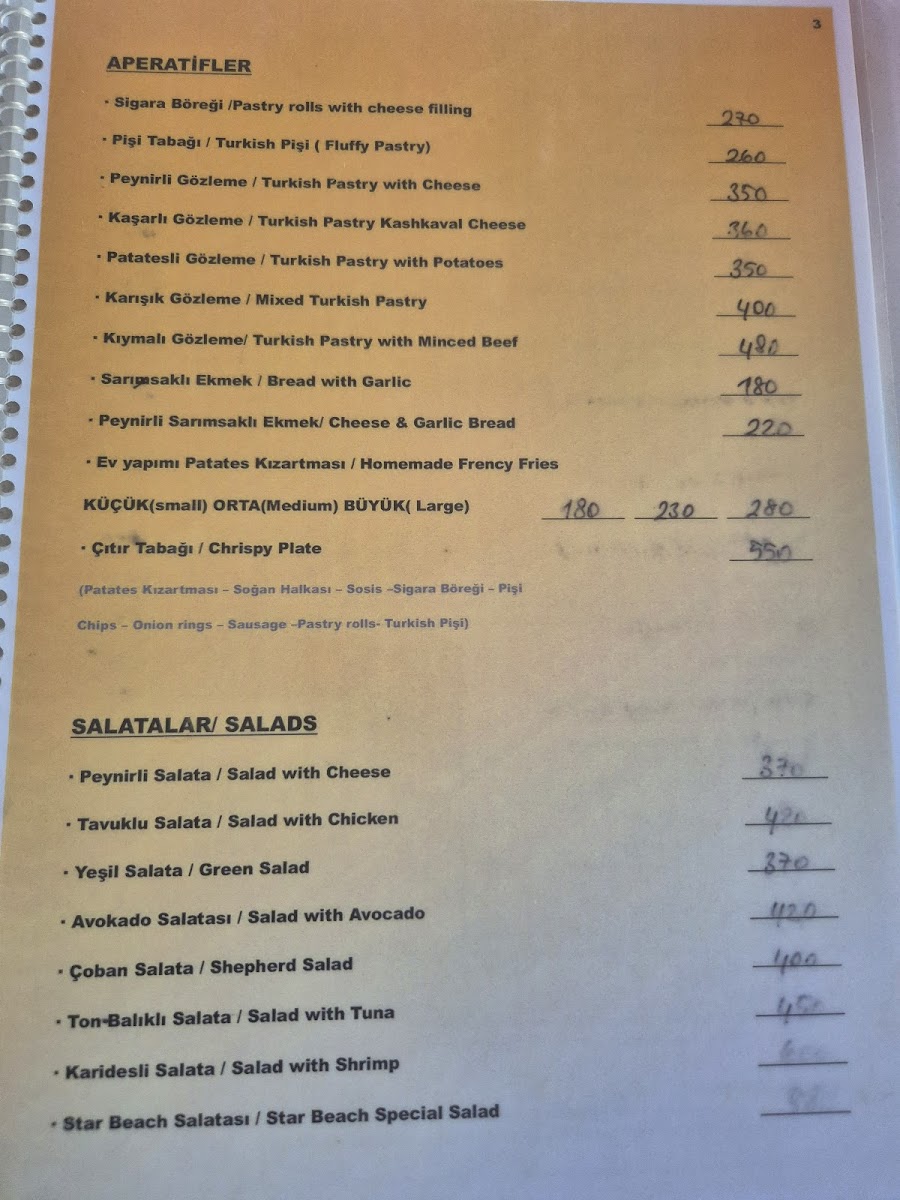 Menu Star Beach Club-4
