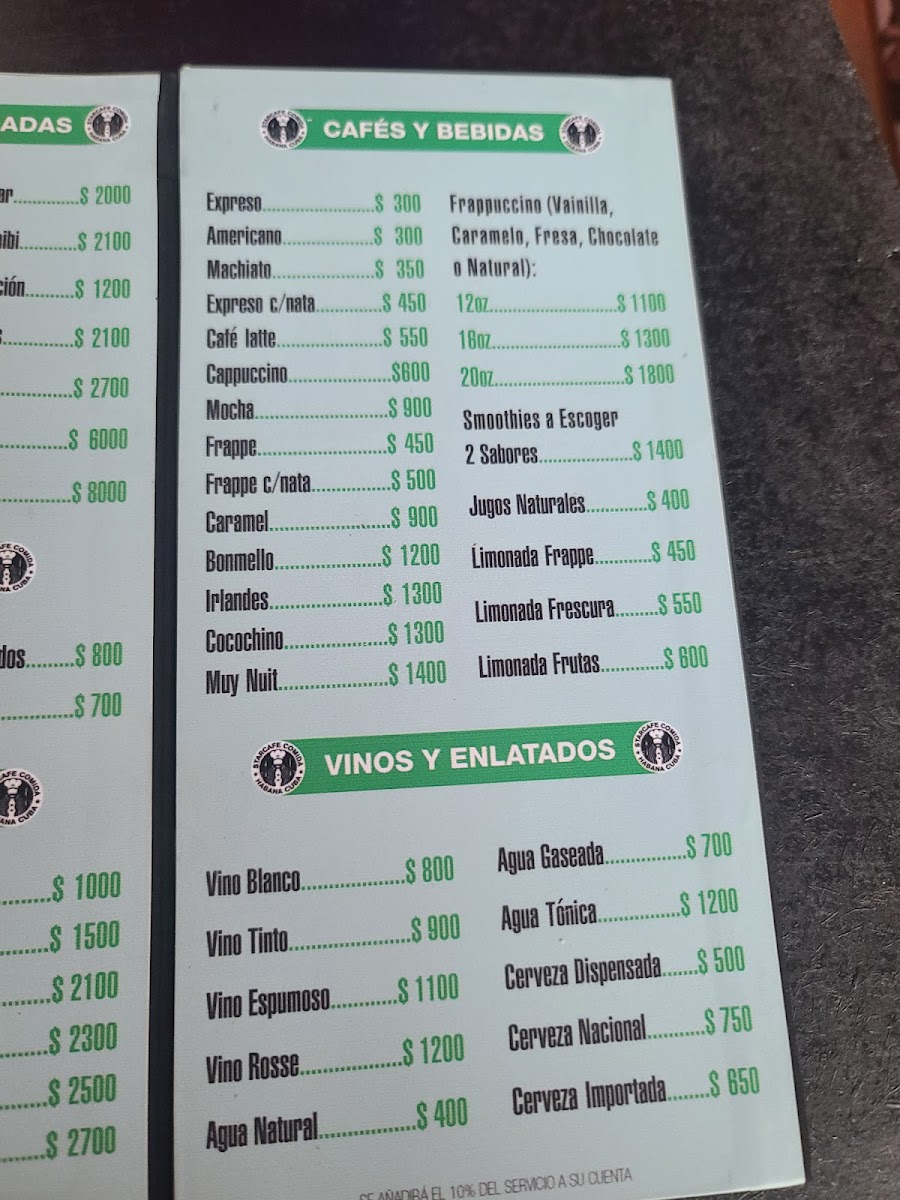 Menu Star Cafe Restaurant - Habana Cuba-7