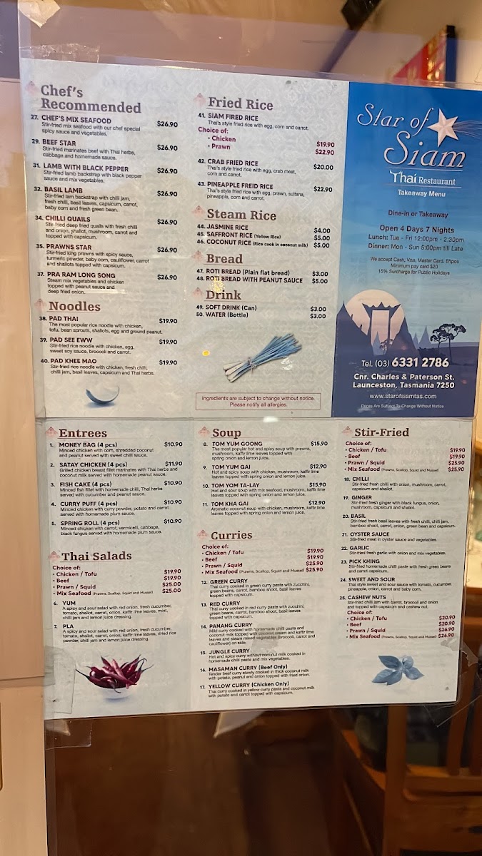 Menu Star Of Siam-3