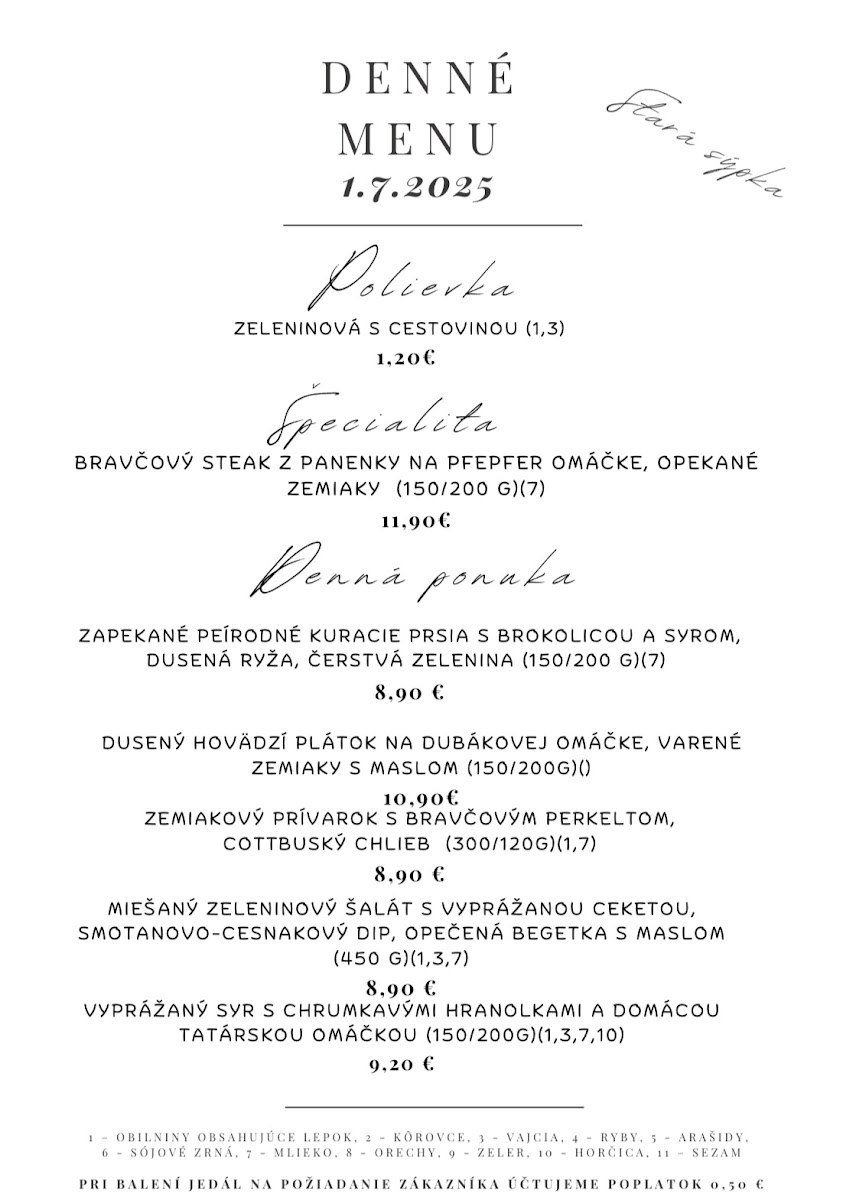 Menu Stara Sypka-1
