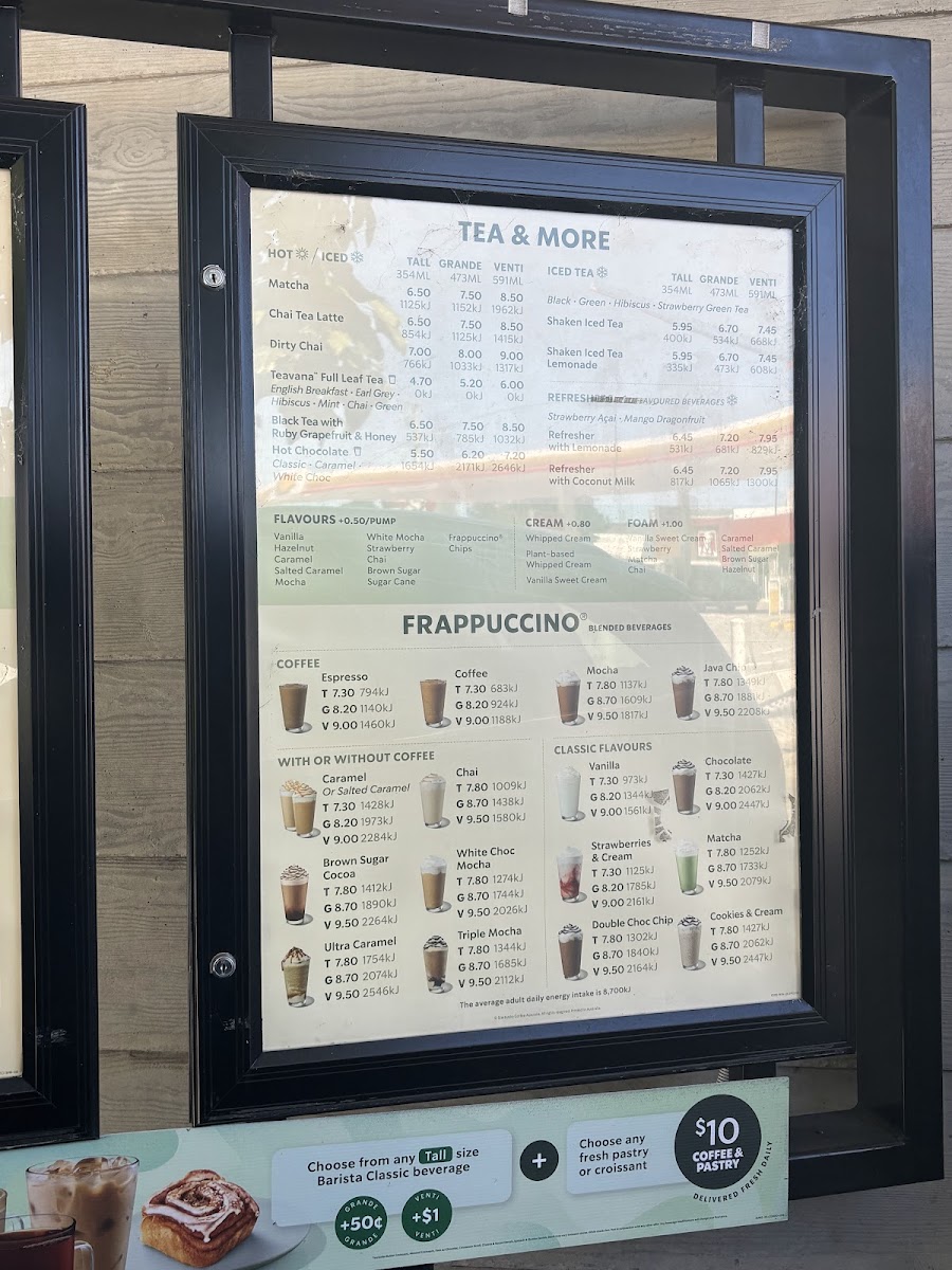Menu Starbucks Ashmore Drive Thru-1