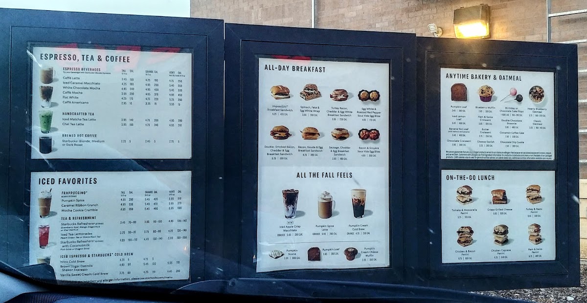 Menu Starbucks Coffee Company-1