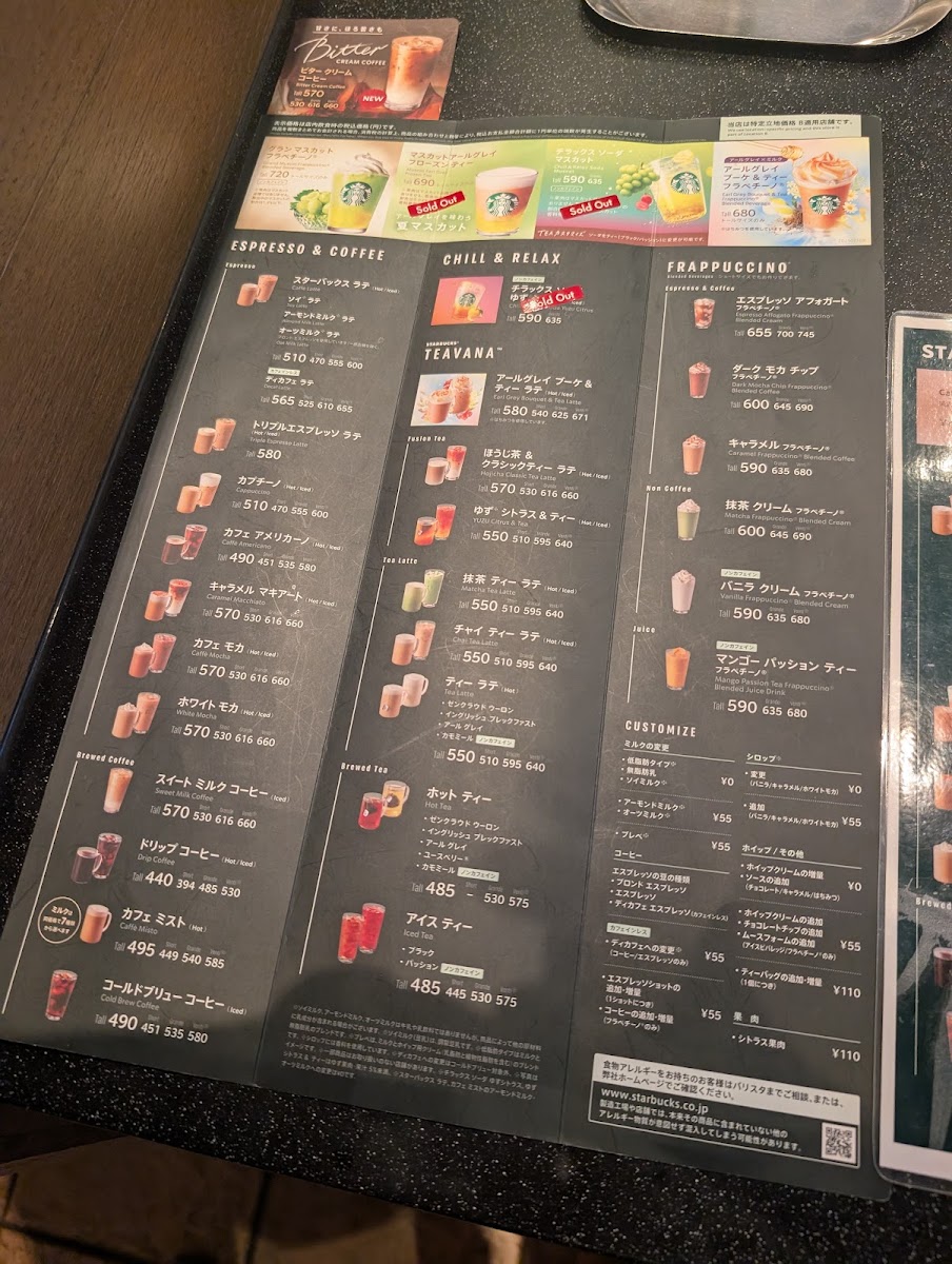 Menu Starbucks Coffee - Kyoto Gion Hotel-2
