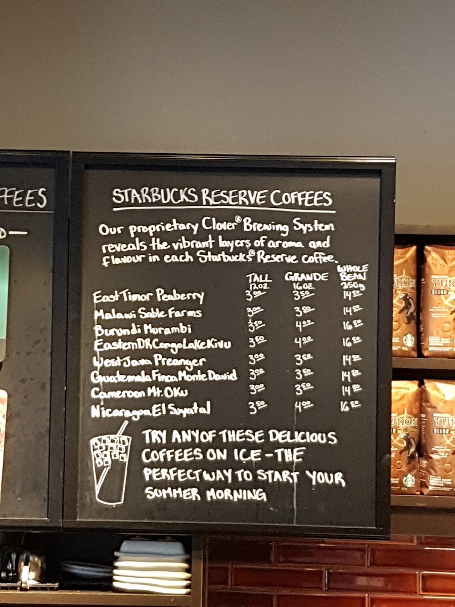 Menu Starbucks King & Peter-1