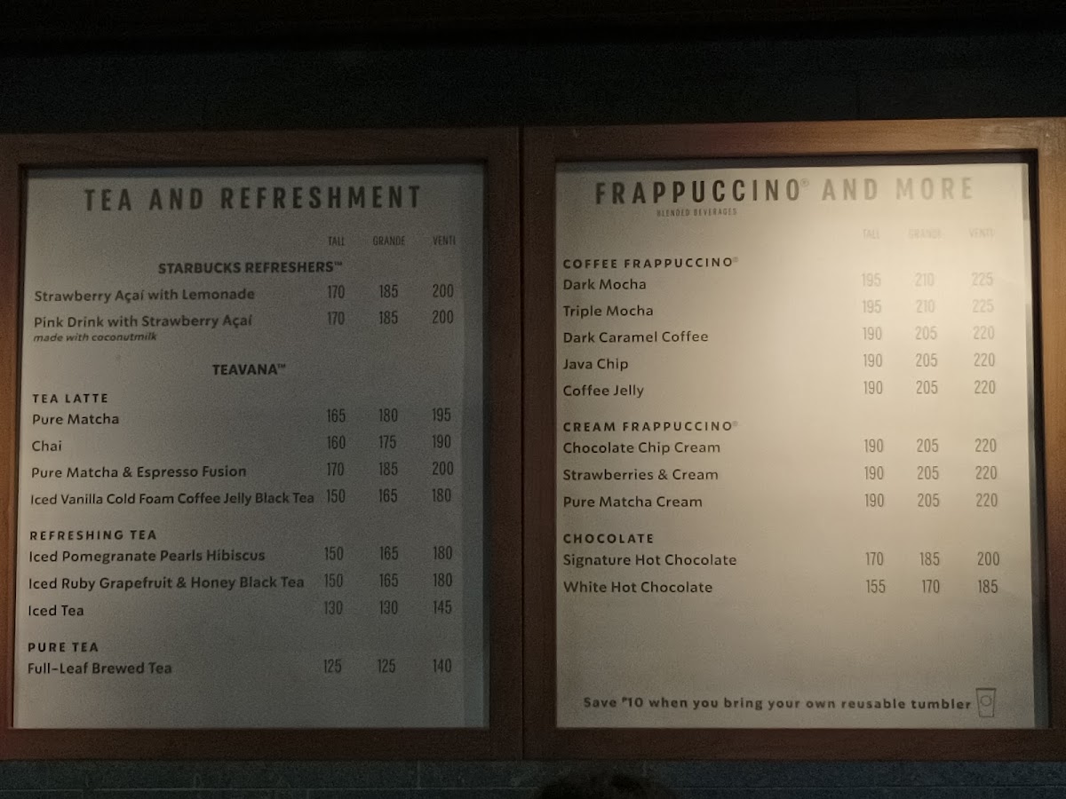 Menu Starbucks One Griffinstone-1