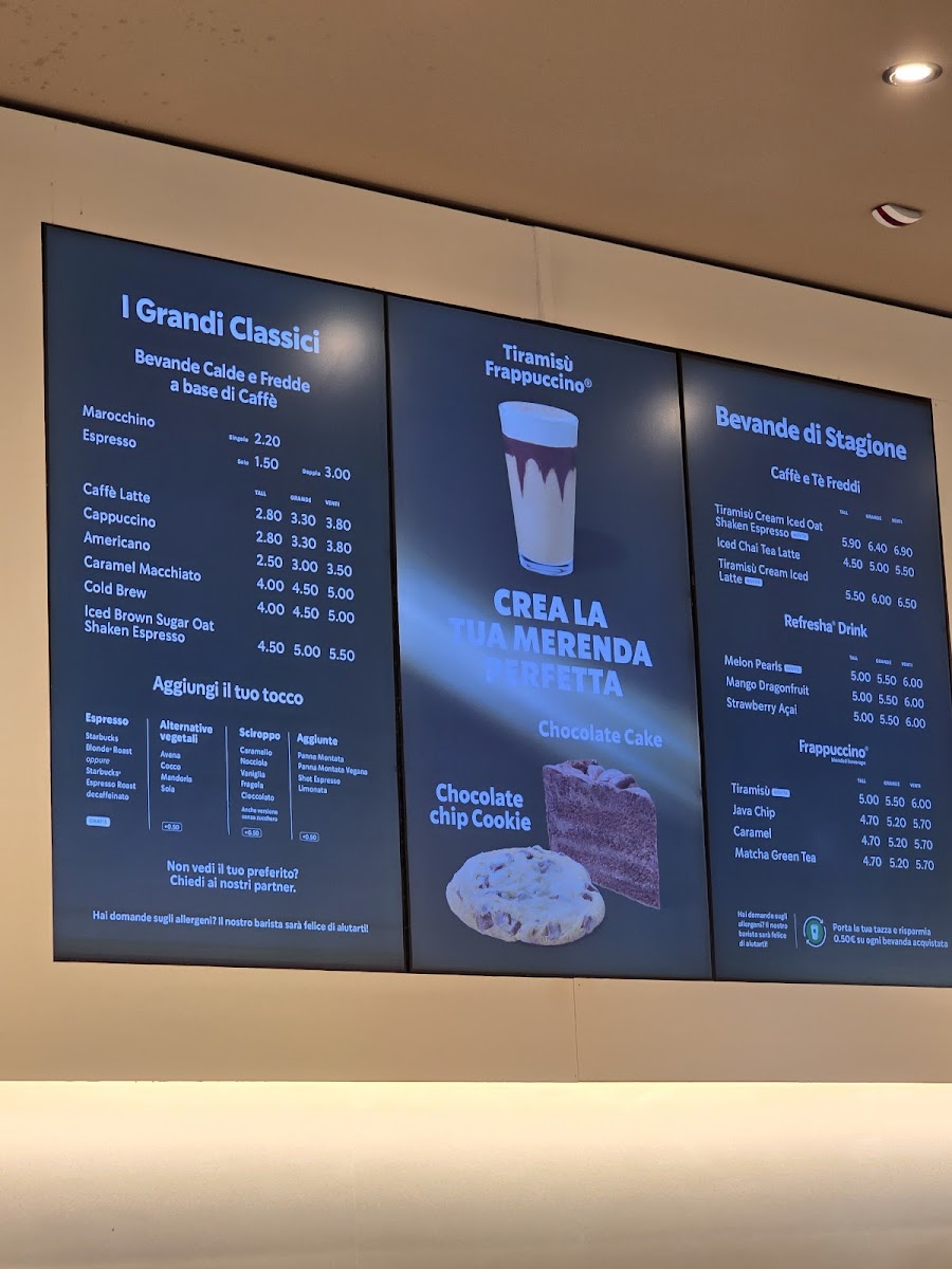 Menu Starbucks - Roma Castel Romano Designer Outlet-2