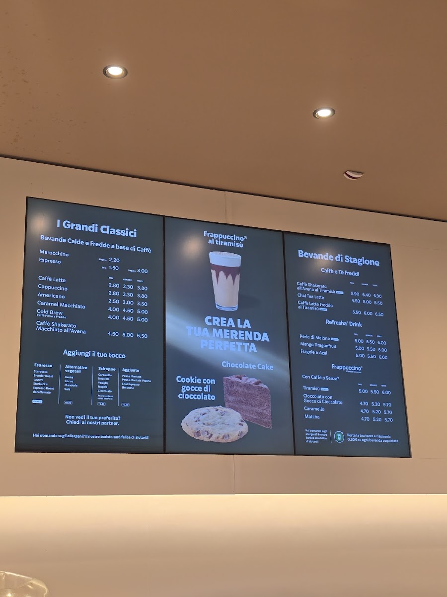 Menu Starbucks - Roma Castel Romano Designer Outlet-3
