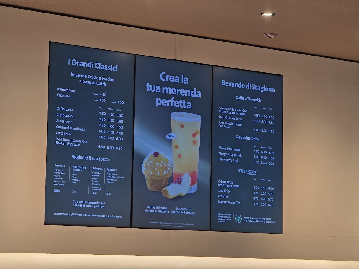 Menu Starbucks - Roma Castel Romano Designer Outlet-4