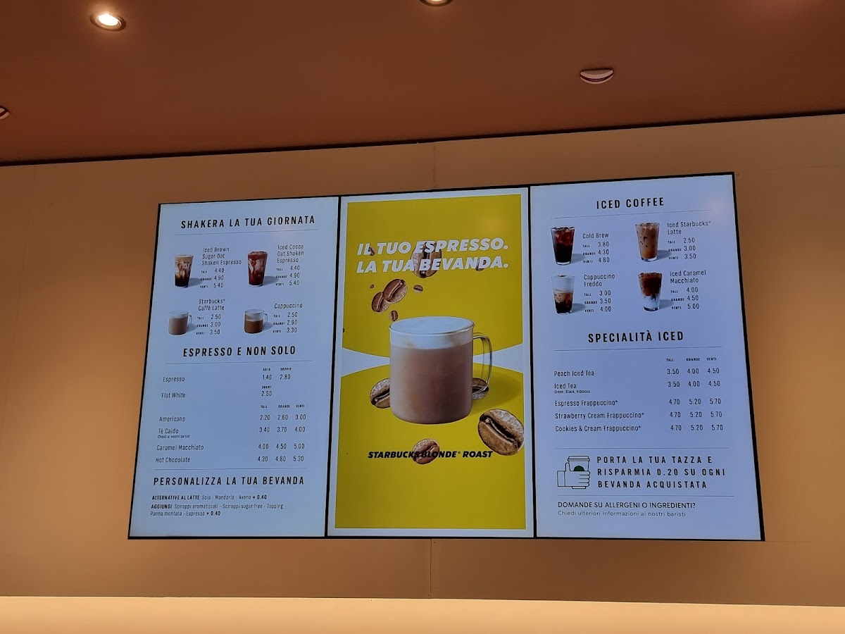Menu Starbucks - Roma Castel Romano Designer Outlet-6