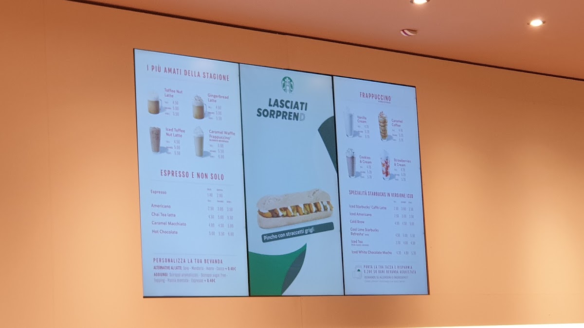 Menu Starbucks - Roma Castel Romano Designer Outlet-8