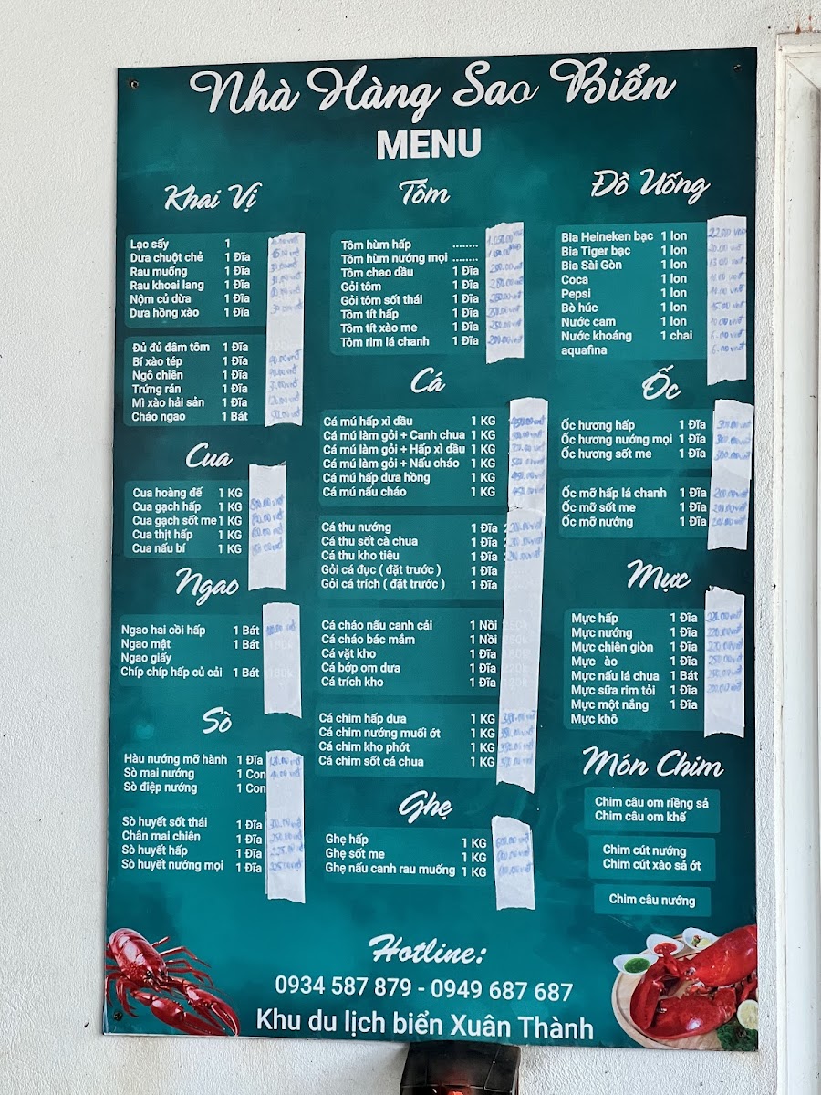 Menu Starfish Restaurant-1