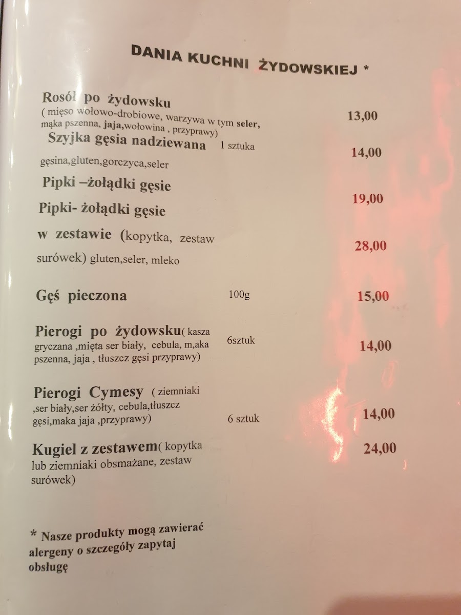 Menu Staropolska. Restauracja-1