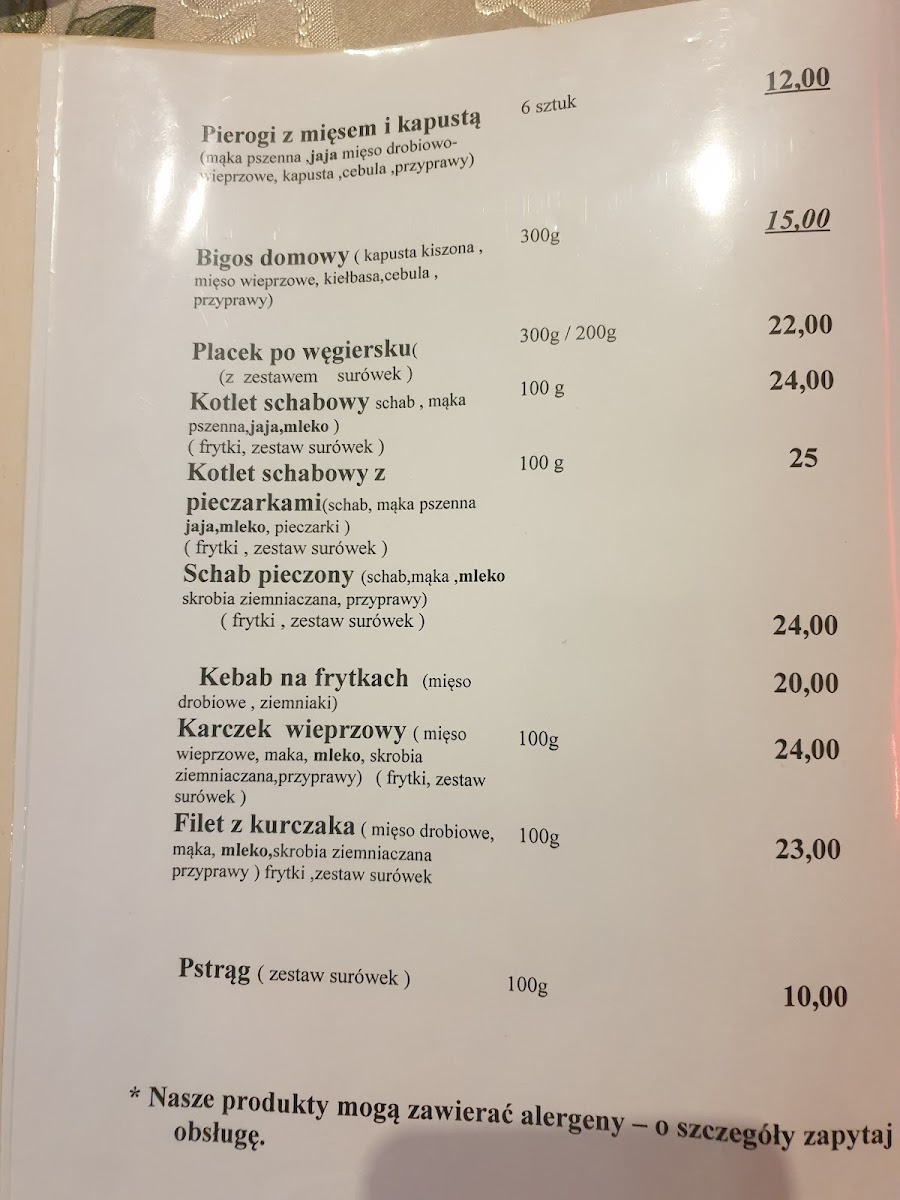Menu Staropolska. Restauracja-2